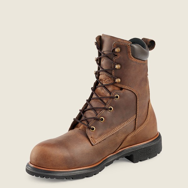 Mens Red Wing Dynaforce® - 8-inch Soft Toe - Work Boots Brown - XRD048792